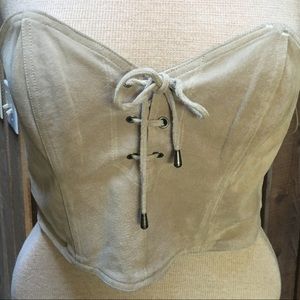 Fabulous suede Bustier top!